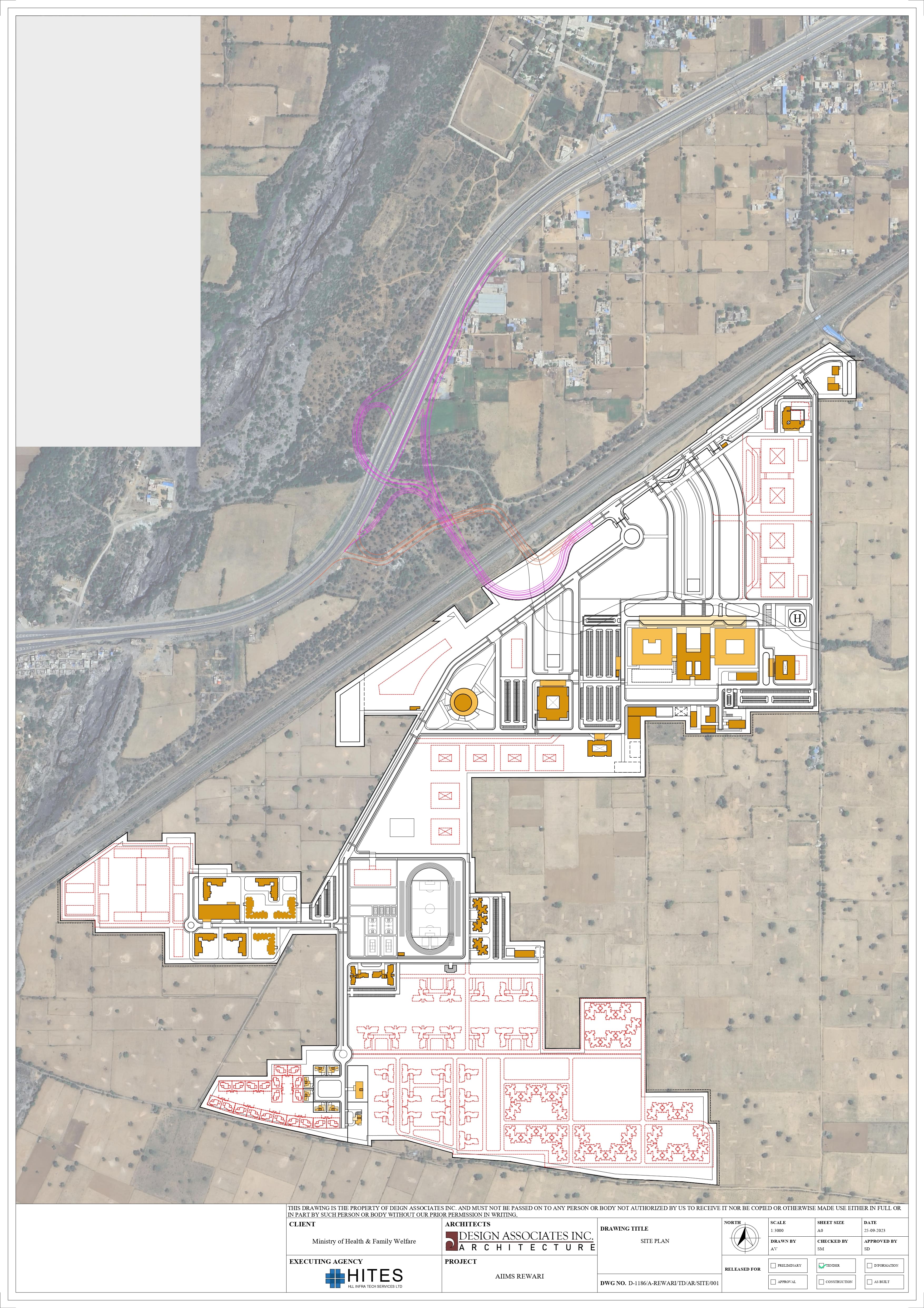 AIIMS Rewari Official Master Plan & Site Layout (Majra–Bhalkhi)