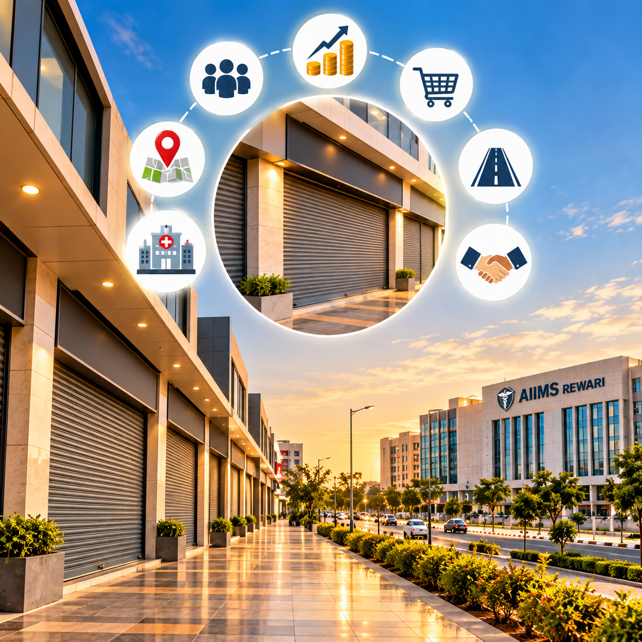 Benefits of Buying a Commercial Shop Near AIIMS Rewari